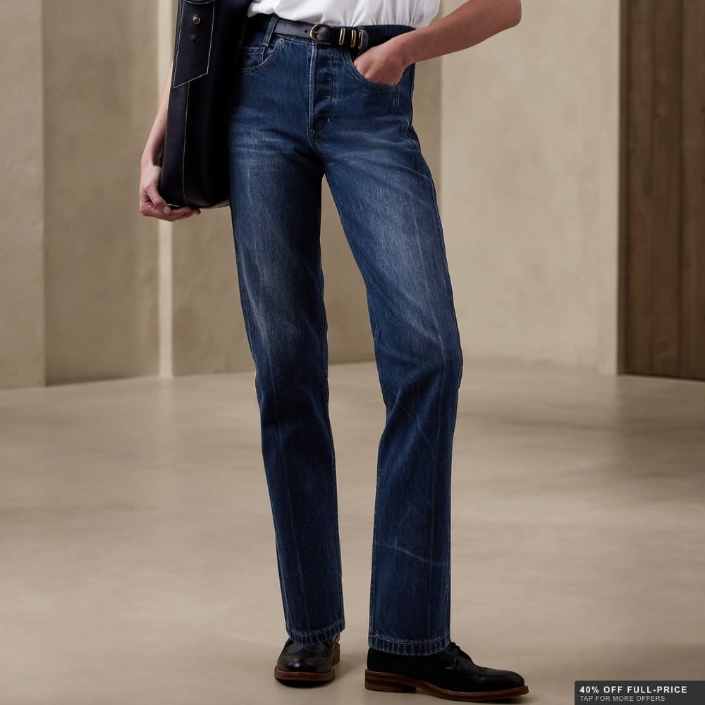 NWOT Banana Republic Ranger Straight Jeans, 30 Tall